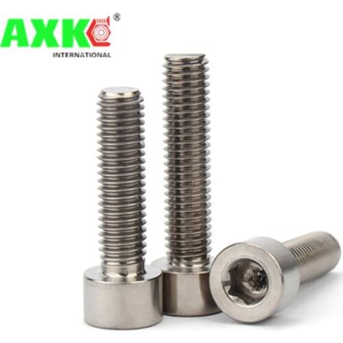 Pure Titanium Screw DIN912 Titanium Cup Head Hex Socket Bolt M3M4M5M6M8M10M12x5