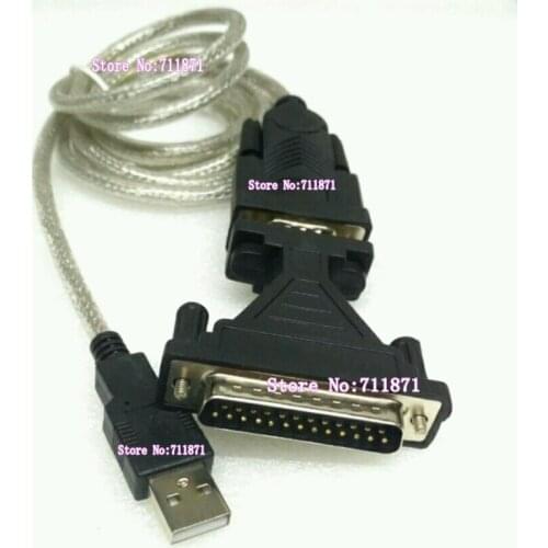 Built in PL2303 chip USB2.0 DB9 DB25 serial Line Cable USB2 USB 2.0 to 9P 25Pin Rs232 Cable USB to DB25 DB9 RS-232 serial Line