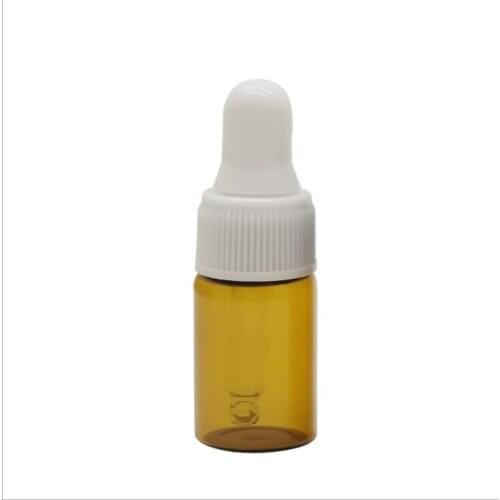 1/4 Dram Amber Clear Glass 1ml 2ml 3ml Essential Oil liquid Dropper Bottle Mini Clear Glass Perfume Sample e-juice Small Vials