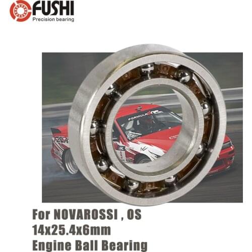 14*25.4*6 mm T46 Engine Rear Ball Bearing 1PC ABEC-3 C3 Bearings For NOVAROSSI OS 16000 9 Ball RC Car