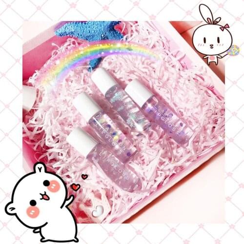 Mirror Transparent Clear Lip Gloss Liquid Oil Lipstick Lipgloss Moisturizing Non-Sticky Long Lasting 3ml