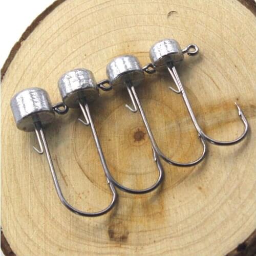 10Pcs/Lot NED Fishing Hook 2.5g/3.5g/5g/6g Jig Head Hook Stainless Steel Soft Worm Fishhook Carp Bass Pesca Fishing Tackle Peche