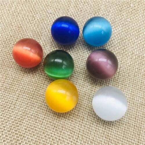 100% natural cat eye multicolor crystal ball 7 kinds of multicolor quartz crystal ball