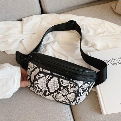 2021 Mochila Women Waist Shoulder Crossbody Bag Snake Print Pu Leather For Mobile Phone Money Кошелек Женский Сумка Через Плечо