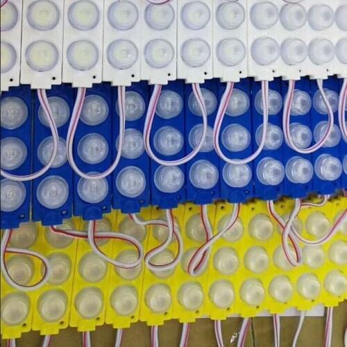 Side light Injection LED Module Lights 3pcs 3030 SMD 3W 200Lm LED Storefront Lights with Tape Adhesive Backside for Advertising