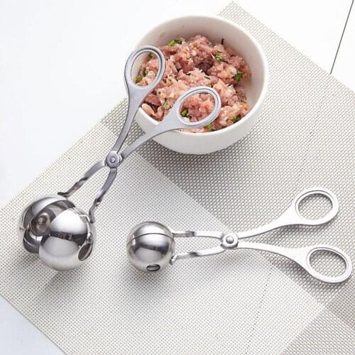 304 Stainless Steel Meatball Maker Fish Ball Ice Cream Ball Pelletizer DIY Meatballs Food Clip Potato Pills Meatball Clips