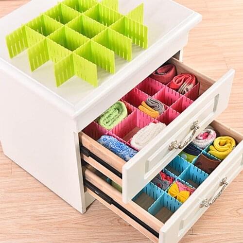 4Pcs 25*7CM Underwear Socks Clapboard DIY Grid Free Combination Plastic Partition Storage Organizer Drawer Divider