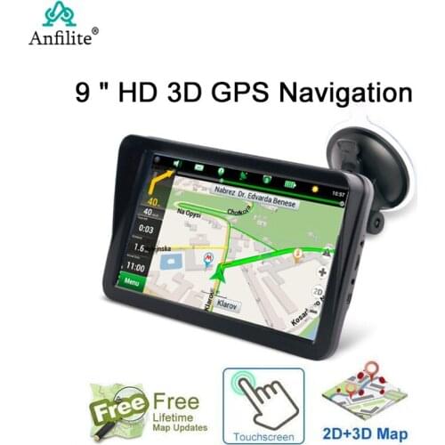 Anfilite 9 Inch Touch Screen Car DVR 1GB+16GB GPS Navigation 2D/3D Map Android 6.0 FHD 1080P Loop Recording Parking Monitoring