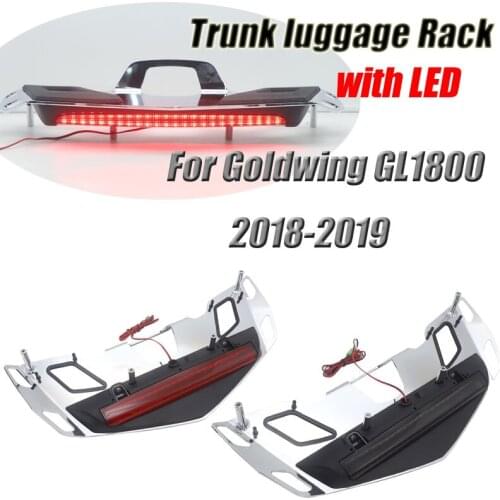 Motorcycle Trunk luggage Rack + LED Brake Light Lamp For Honda Goldwing GL1800 2018-2019 GL1800B GL1800D GL1800DA