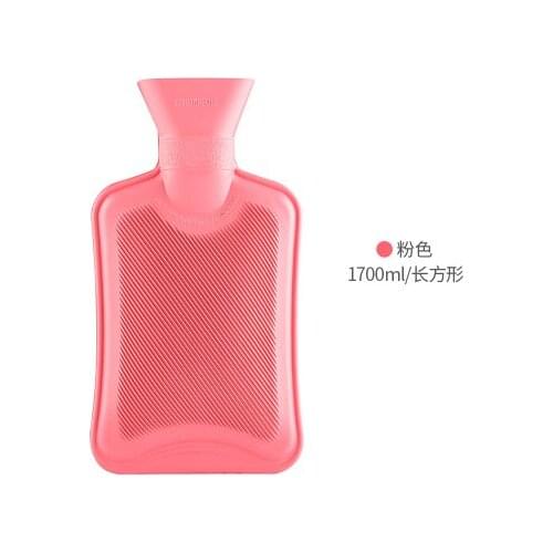 Free shipping Rectangle 1700ml thick rubber water filling hot water bag explosion-proof heat dysmenorrhea hot water bottle