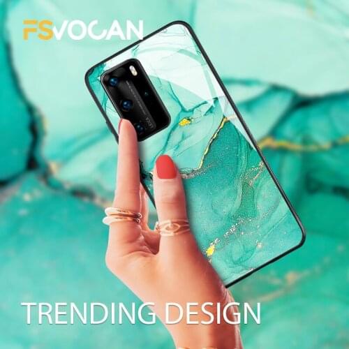 Fashionable Glossy Marble Pattern Phone Case For Mate 20 Huawei P30 P40 P20 Lite E Pro Honor 10 10i 30 Plus 8X 9X Nova 5T Cover