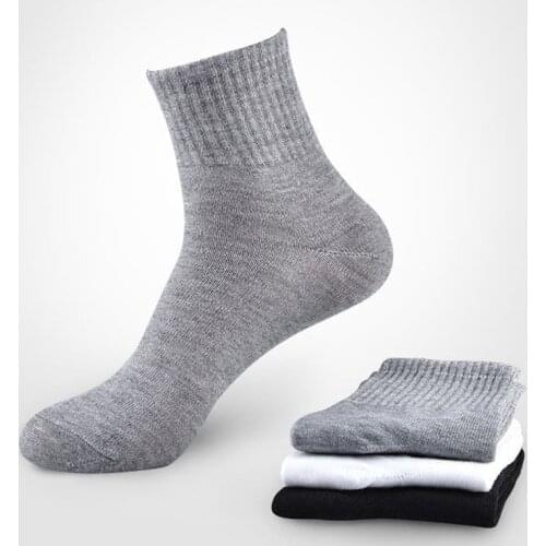 Black Gray White Short Socks Women Socks Unisex Cotton Elasticity Socks Long Crew Spring Autumn Winter Meias Sox 2/3/4/5Pairs