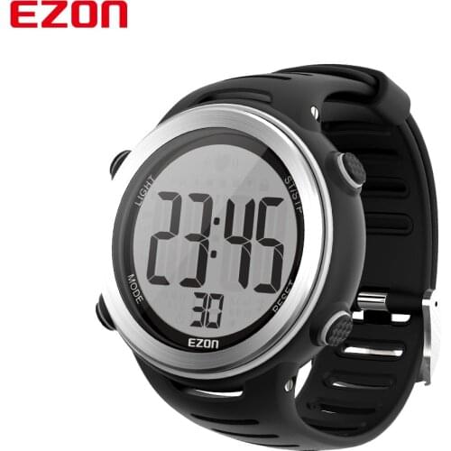 Ezon T007 Heart Rate Monitor Fitness Running Digital Watch 50M Waterproof Alarm Stopwatch Sport Watch Men Women