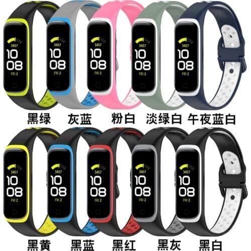 Colorful Silicone Straps For Samsung Galaxy Fit 2 SM-R220 Bracelet Replacement Watchband Protective Film For Galaxy Fit2 Correa