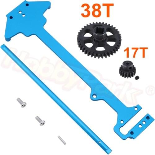 For WLtoys 1/18 Upgrade Parts Aluminum Radio Tray Centre Drive Joint Spur Metal Diff Main gear Motor Pinion A949 A969 A959 TOZO