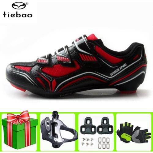 Tiebao Unisex Breathable Cycling Shoes 2021 New Self-locking Road Bike Bicycle Sapatilha Ciclismo SPD-SL Men Sneakers Women