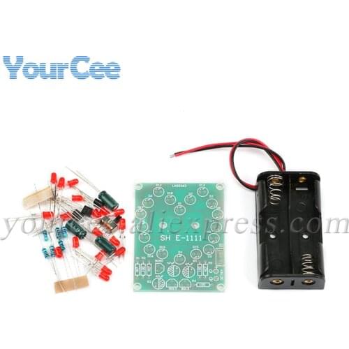 Electronic Production DIY Kit Flashing Light Heart Circulation Module 18 Red LED for Beginners Manual Welding Parts & Components