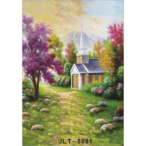 Oil Paintings Forest Photography Background fotografia Computer Printed Children Wedding Photography Backdrop for Photo Studio