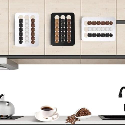 Coffee Capsule Wall Storage Rack Aluminum Dolce Gusto Coffee Pod Capsules Holder For Nespresso Coffee Podcast Organizer Set 18pc
