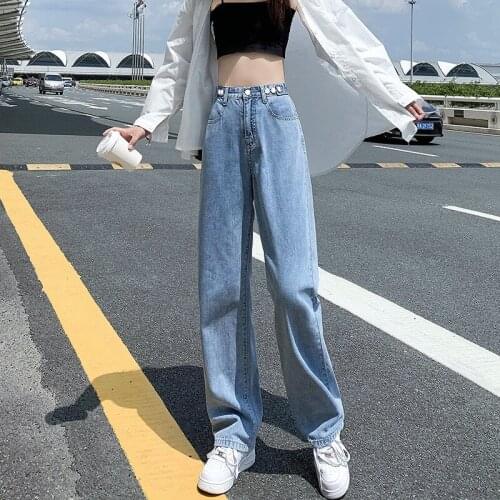 2021 boyfriend jeans patchwork jeans
