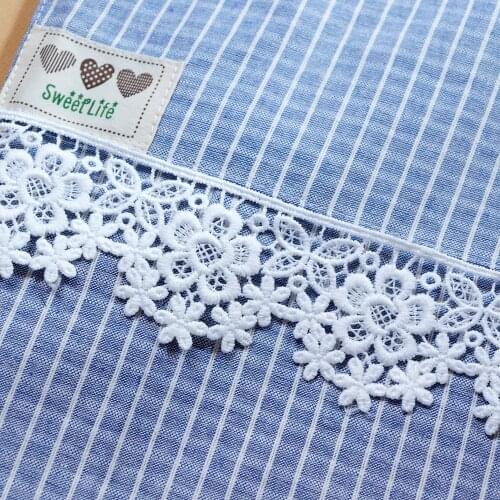 3 Yards Embroidered Fabric Lace Trim White Dress Edge Handmade DIY Sewing Handicraft For Home Textile Decoration Lace Trimmings