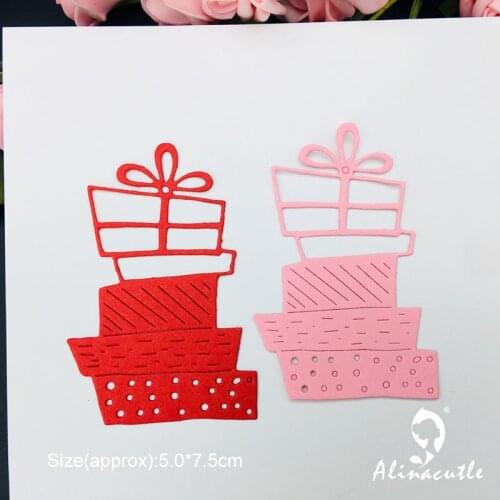 Die Cut Metal Cutting die Gift Box Christmas Holiday Card Scrapbooking Paper Craft Handmade Card Punch Art Cutter Alinacutle