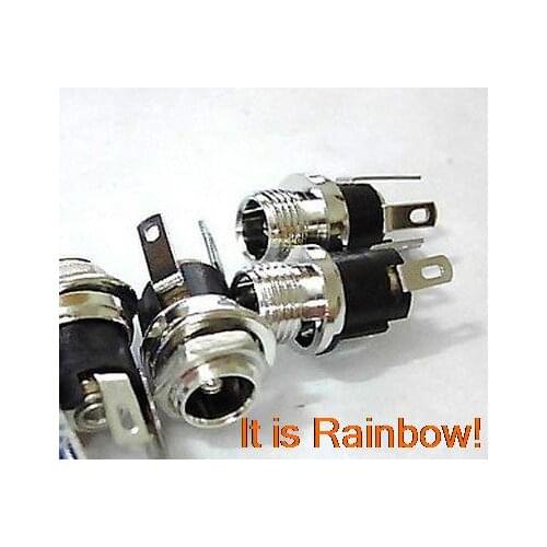 10pcs 5.5mm X 2.5mm DC Power Supply Metal Jack Socket