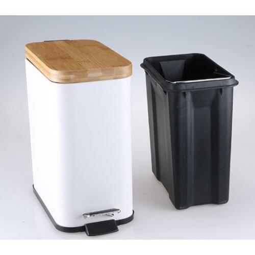 Stainless Steel Step Trash Can Wastebasket Garbage Container Trash Bin For Kitchen Bathroom Bedroom
