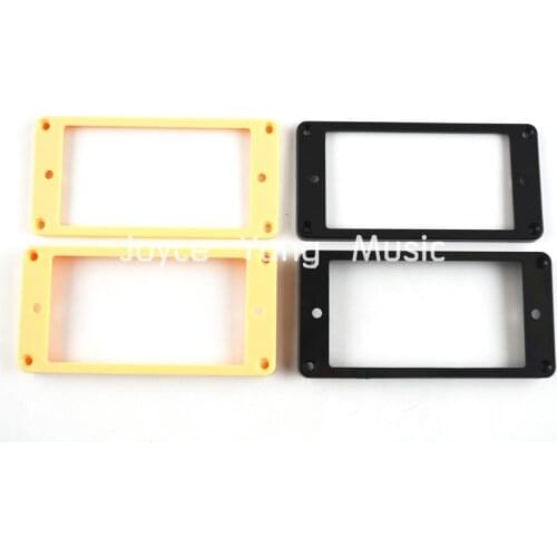 Niko 4pcs Cream Black Flat Plastic Humbucker Pickup Frame Holder Mounting Ring 3*5/7*9mm