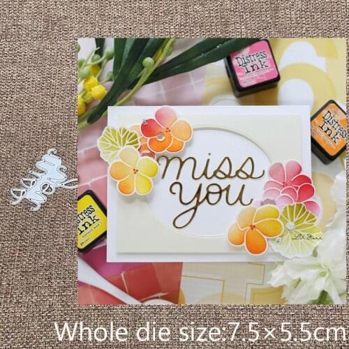 New Design Craft Metal stencil mold Cutting Dies miss letters decoration scrapbook die cuts Album Paper Card Craft Embossing