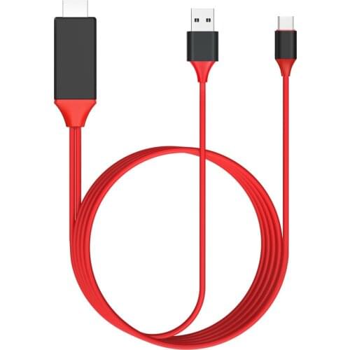 Suitable for Samsung Galaxy Huawei Google HDMI 2.0 4K 60FPS 1080P mirroring cable to USB 3.1 TYPE-C TV HDTV streamline adapter