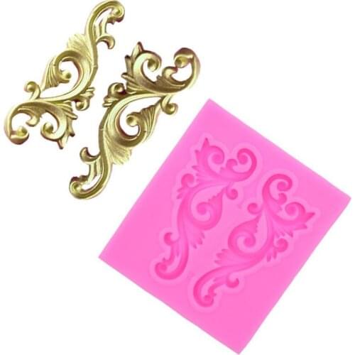 European Vintage Relief Silicone Fondant Lace Mold Gumpaste Chocolate Clay Candy Moulds Cake Border Decorating Tools