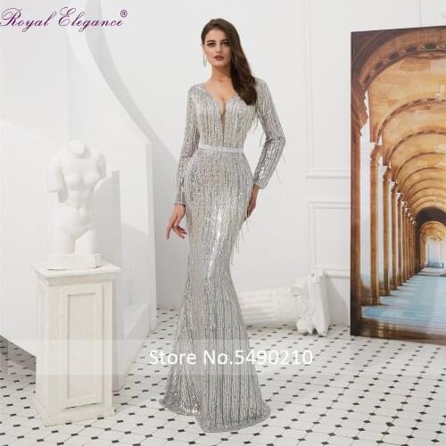 Royal Elegance V-neck Women Dresses