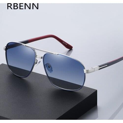 RBENN DESIGN Men Vintage Metal Polarized Sunglasses Classic Brand Sun Glasses Coating Lens Driving Eyewear for Male Women UV400
