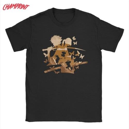 Crazy Samurai Champloo Funky Samurais T-Shirts for Men Crewneck Cotton T Shirts Anime Short Sleeve Tees Graphic Tops