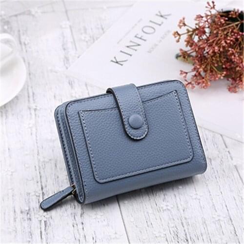 Women Wallets 2021 New Luxury Brand Red Black Small Mini Coin Purse Hasp Card Holder Lady Wallet Zipper Female Leather Buckle