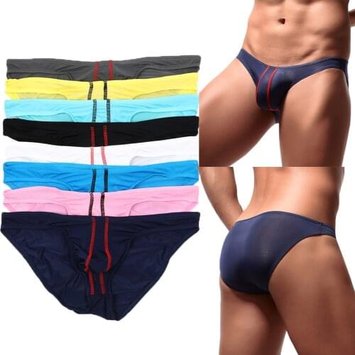 1/4/8pcs Sexy Men Underwear Briefs Smooth Hoome Panties Bulge Pouch Jockstrap Cueca Masculina Low-Rise Underpants Mens Briefs