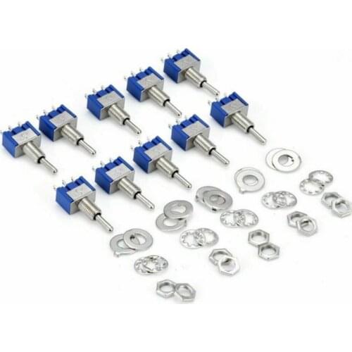 10 sets/package 1 package Toggle switch MTS-103 ON / OFF/ ON Mini switch lever switch blue