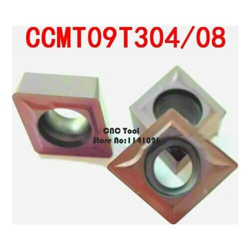10pcs CCMT09T304/CCMT09T308 Carbide CNC inserts,CNC lathe tool,apply to stainless steel and steel processing for SCLCR/SCKCR