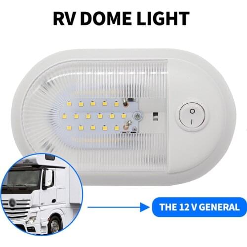 12V 24/48 LED Ceiling Dome Light Lamp with Switch Caravan Accessories for RV Marine Boat Yacht Camping Car Motorhome Trailer