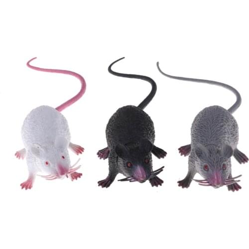 22cm Small Rat Fake Lifelike Mouse Model Prop Halloween Gift Toy Party Decor Practical Jokes Novetly Funny Toys