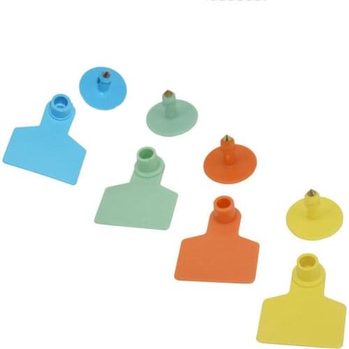 25 Pcs Pig Cattle Sheep Ear Tag Signs Without Word Ear Laser Typing Copper Head Earrings Farm Animal Identification Card