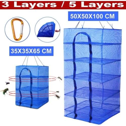 3/5 Tiers Air Drying Net Vegetable Dehydrator Fruit Meat Fishing Jerky Food Beef Closet Drying Rack For Herbs Organizer