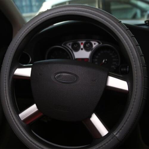 Foal Burning 4 Pcs Stainless Steel Car Steering Wheel Decoration Cover Trim Sticker for Ford Focus 2 MK2 2005 - 2011 Accessories