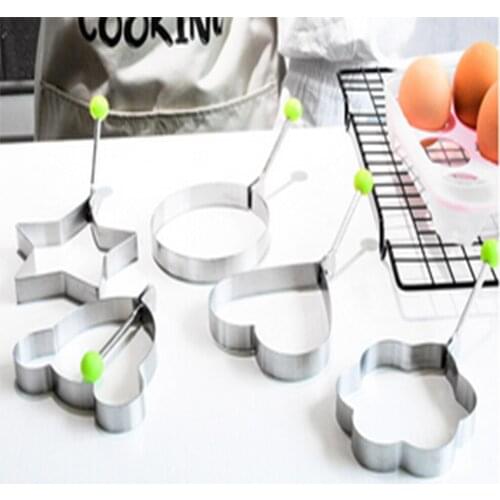 5PCS Kitchen omelette ring fried egg model set stainless steel pancake bread omelette omelette mold