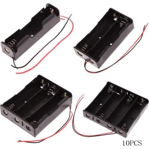 5Pcs 18650 Plastic Battery Holder Storage Box Case for 4x18650 Battery Holder High Quality Black Battery Case Holder Storage Box