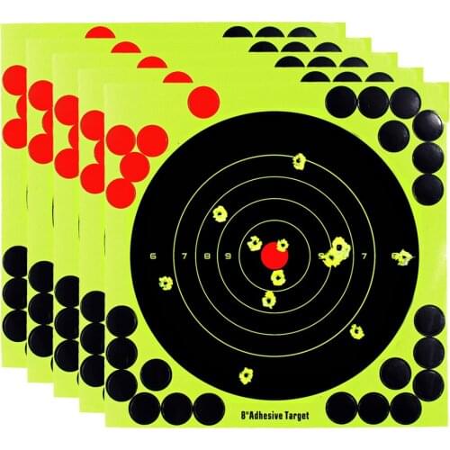 8-inch Color Splatter Target Adhesive shooting Reactivity Target Stickers Reactive Lightweight Shooting Paper Durable Aim