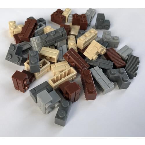 80pcs DIY Building Blocks Thick Wall Figures Bricks 1x3 Dots Educational Creative Size Compatible for Children