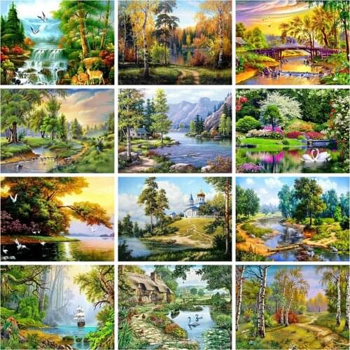 Diamond Painting Tree 5D Full Square/Round Rhinestone Embroidery Scenery Diamond Mosaic Full Layout Cross Stitch Home Decor