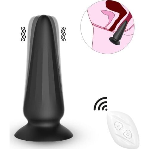 10 Frequency Vibration Anal Plug Silicone Material Butt Plug Prostate Stimulator Female Masturbation Tool G-spot Vagina Massager